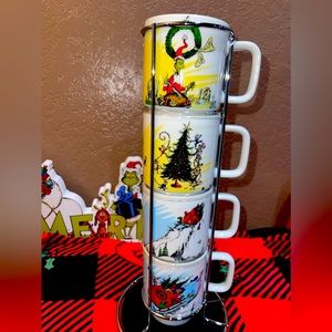 grinch stackable mug set